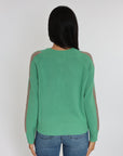 PULL COL V ASTRID MINT/BEIGE CHINÉ PULL KOOKAI Mode Kookai