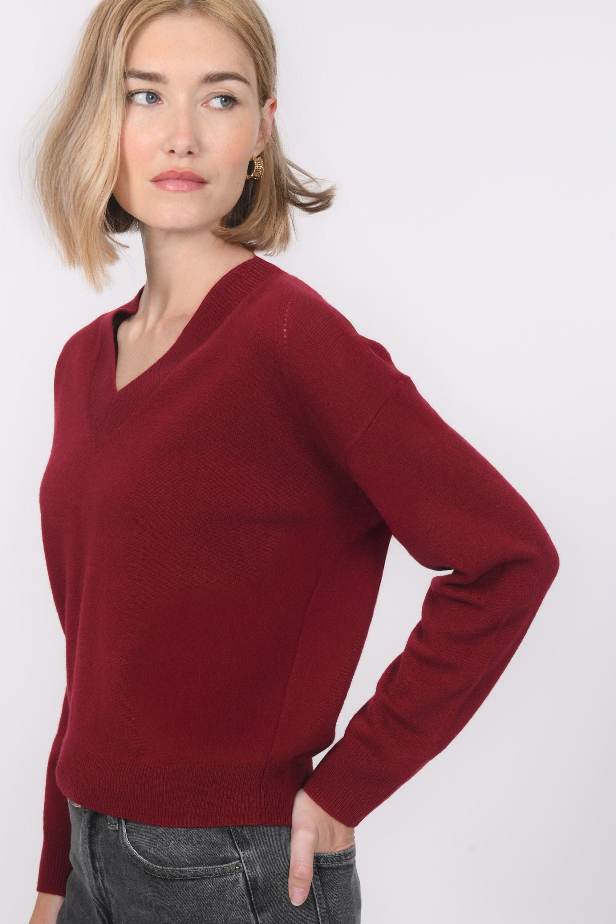PULL COL V - B-ANITA - RHUBARBE PULL NEW KOOKAI Mode Kookai