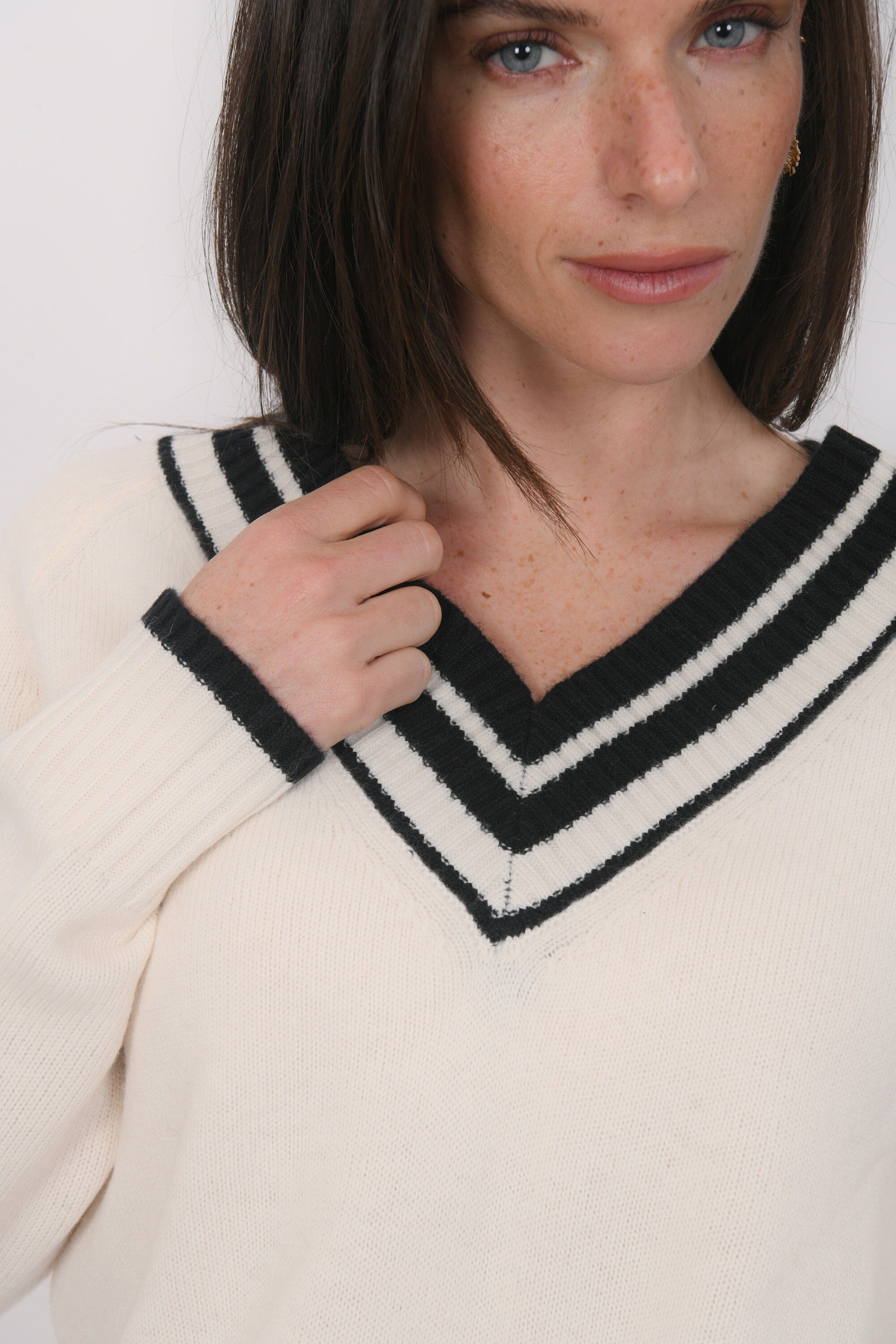 PULL COL V - BART - ECRU PULL NEW KOOKAI Mode Kookai