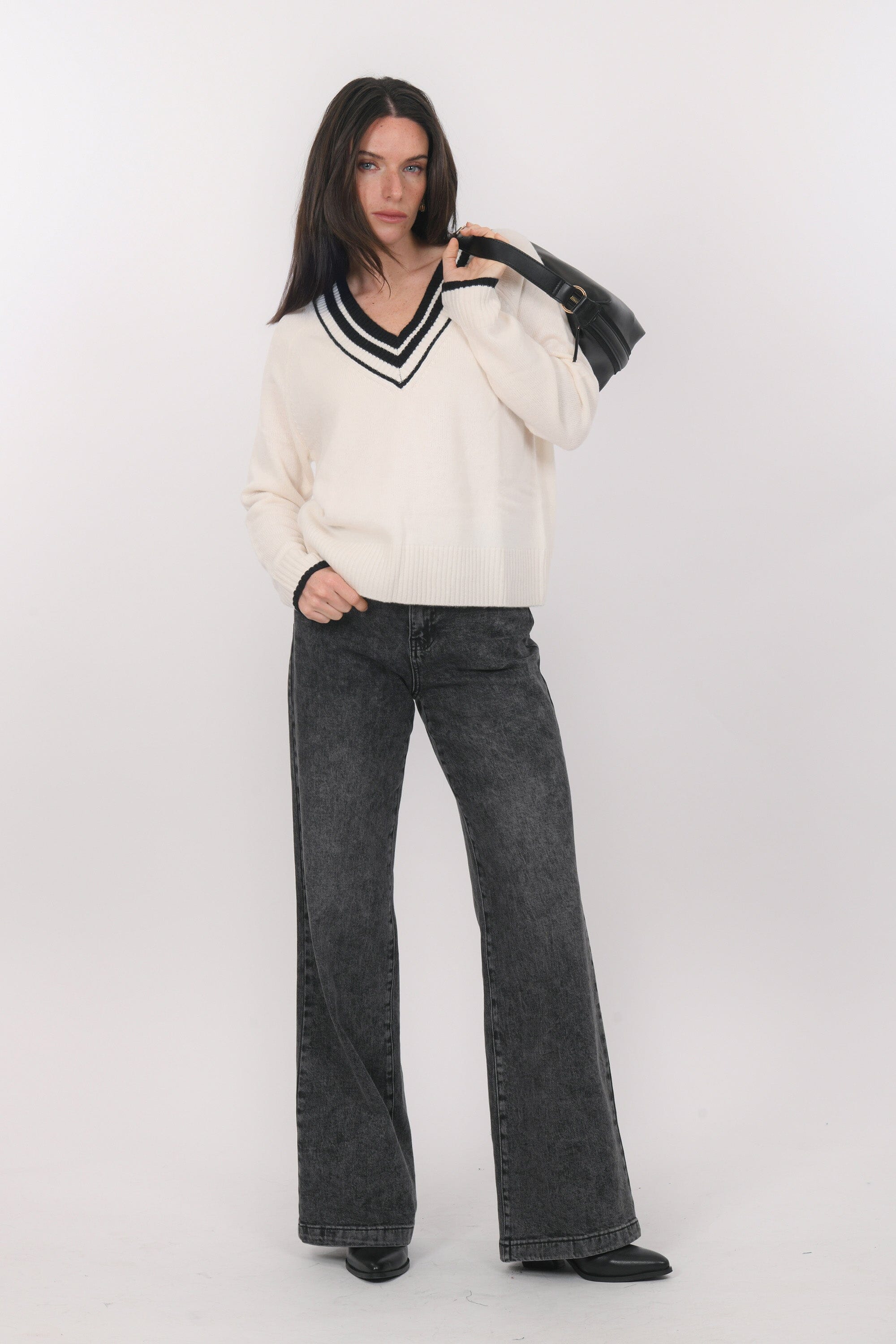 PULL COL V - BART - ECRU PULL NEW KOOKAI Mode Kookai