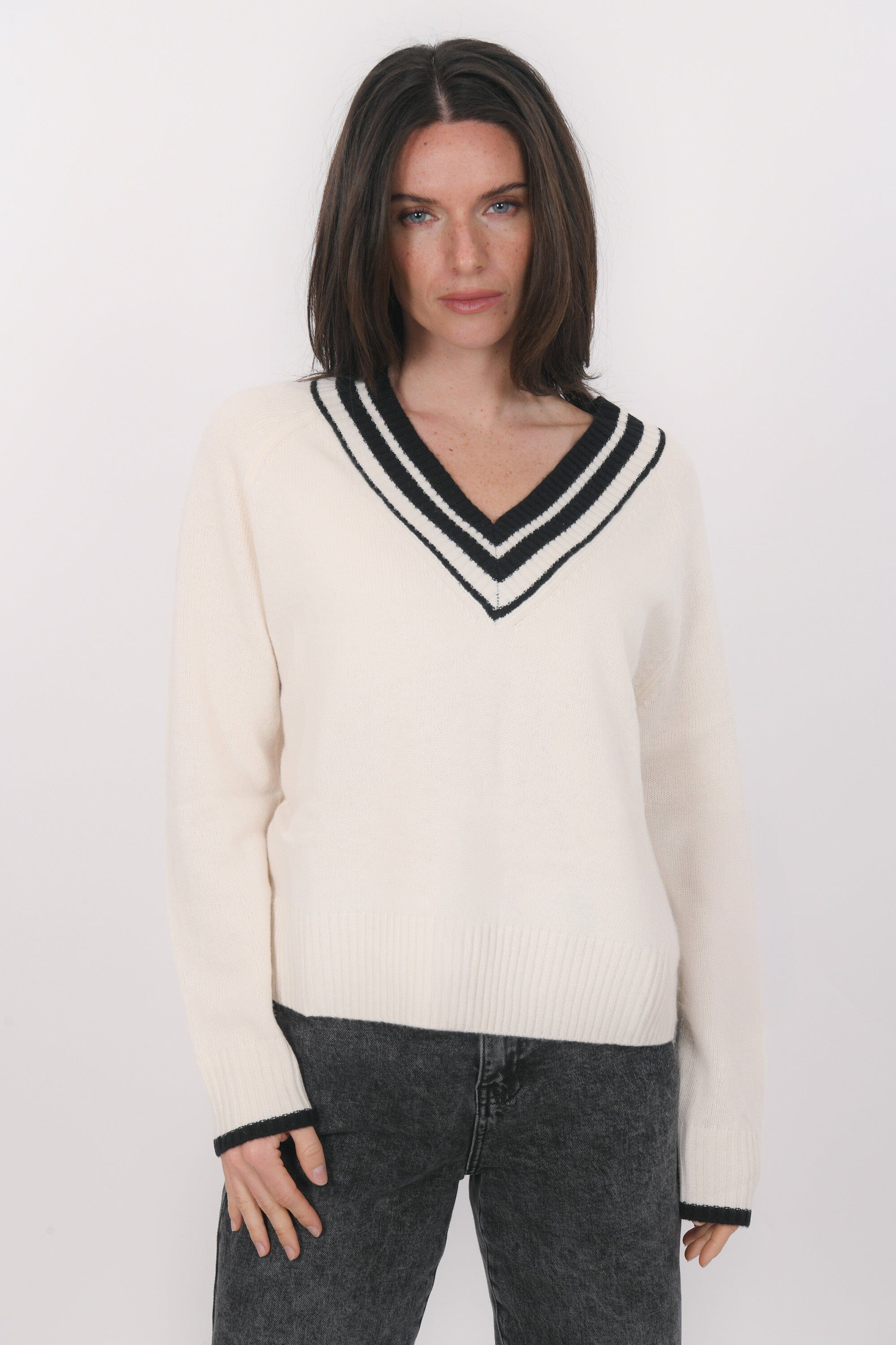 PULL COL V - BART - ECRU PULL NEW KOOKAI Mode Kookai