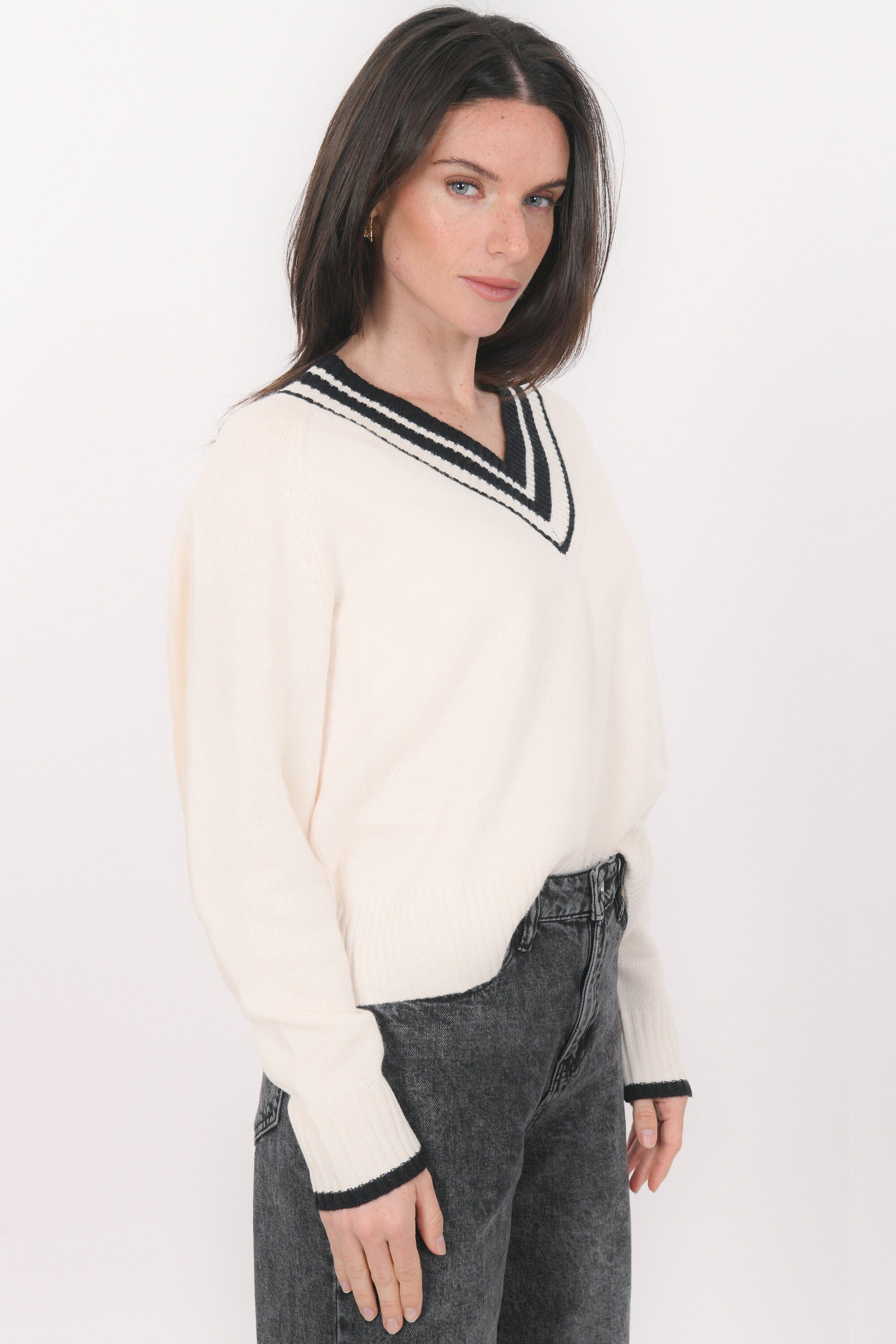 PULL COL V - BART - ECRU PULL NEW KOOKAI Mode Kookai