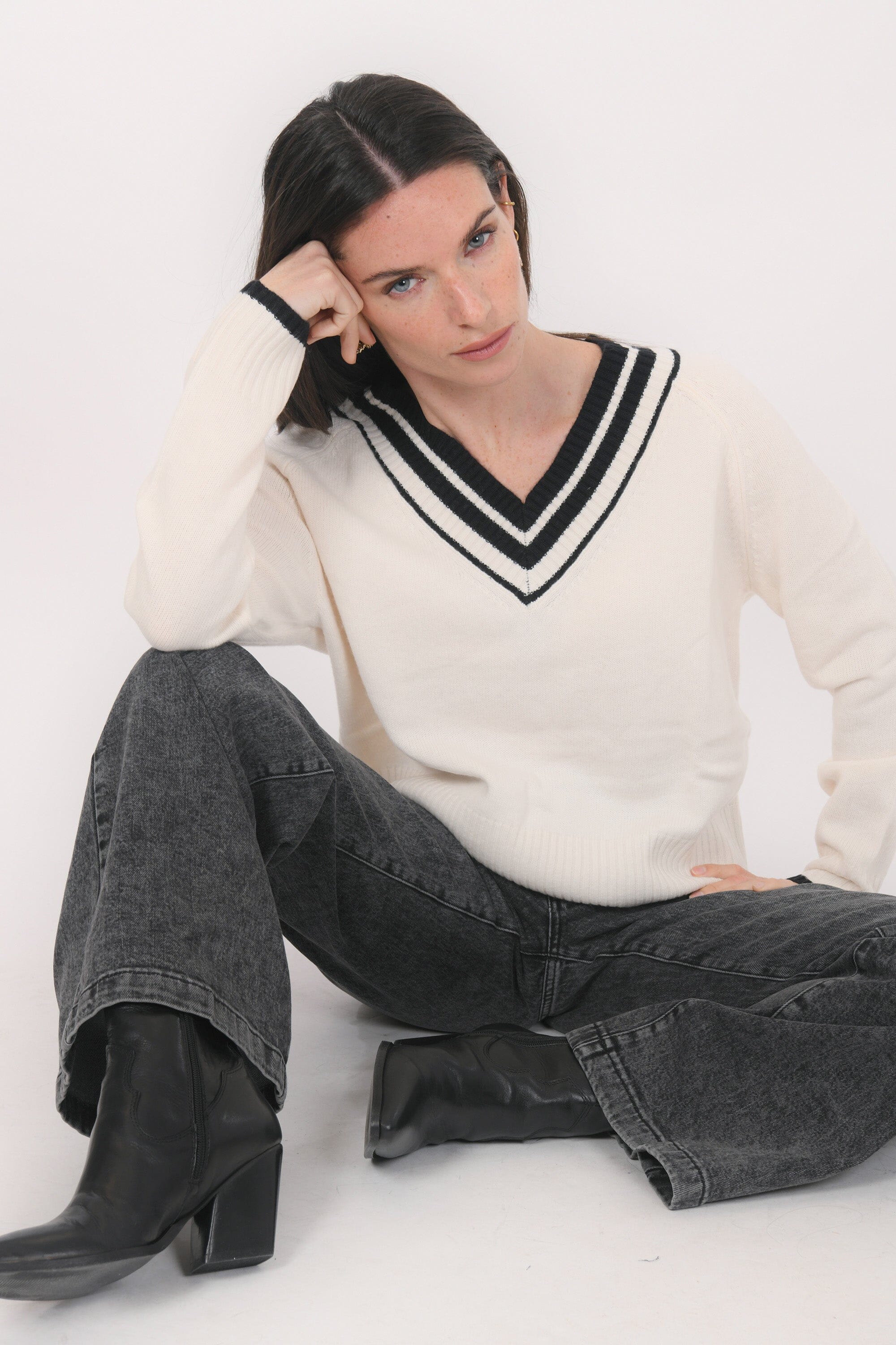 PULL COL V - BART - ECRU PULL NEW KOOKAI Mode Kookai