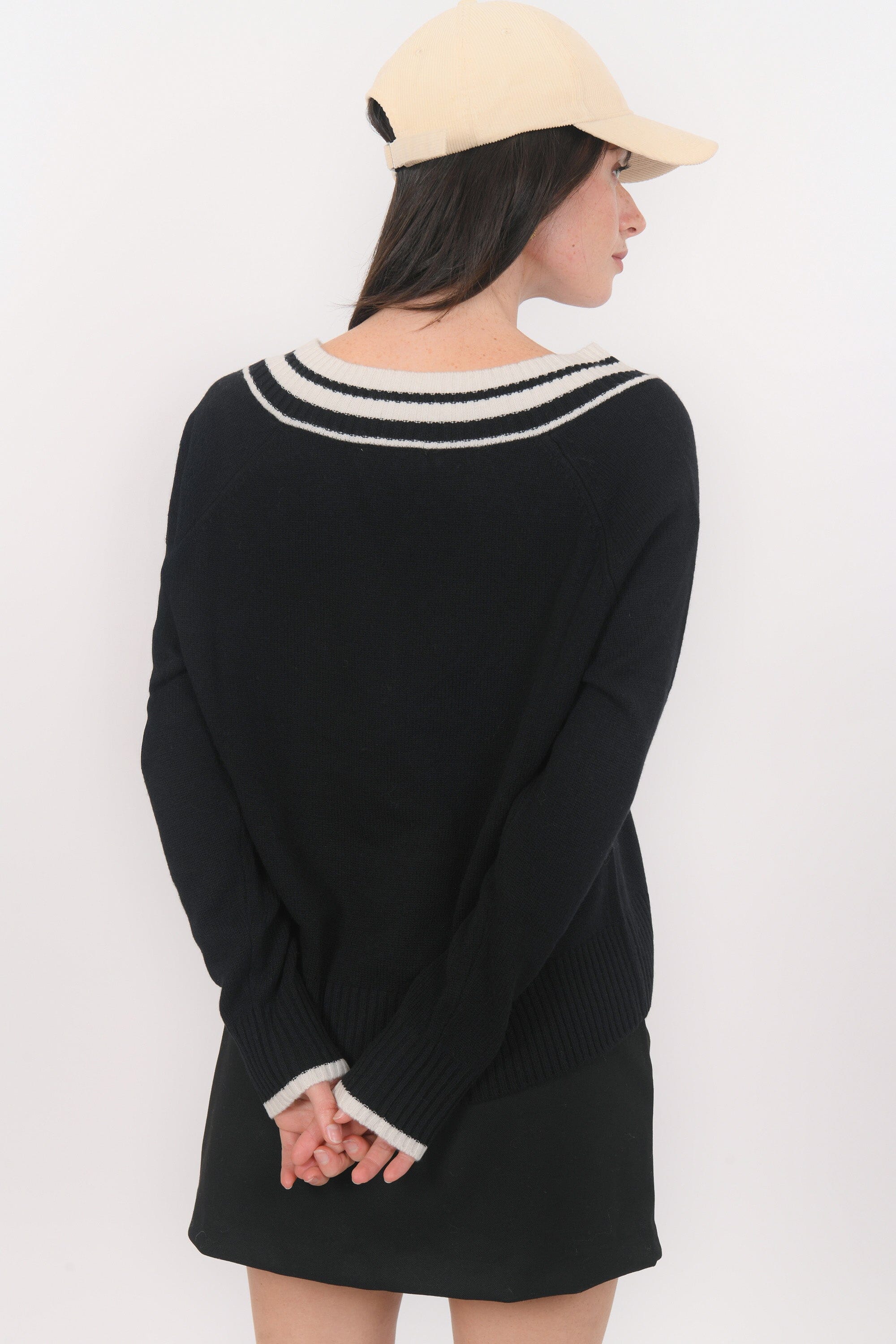 PULL COL V - BART - NOIR PULL NEW KOOKAI Mode Kookai