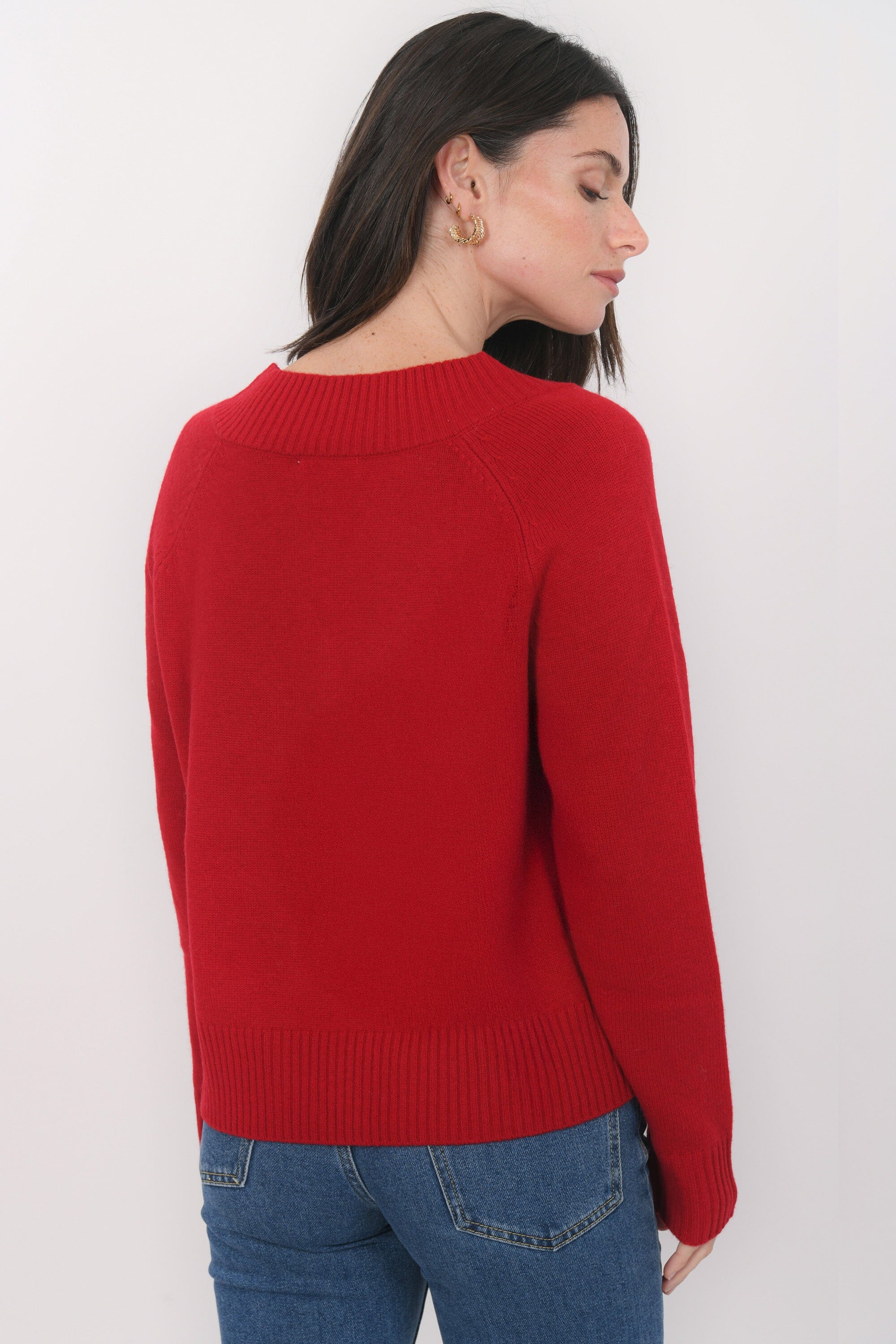 PULL COL V - BART - ROUGE PULL NEW KOOKAI Mode Kookai