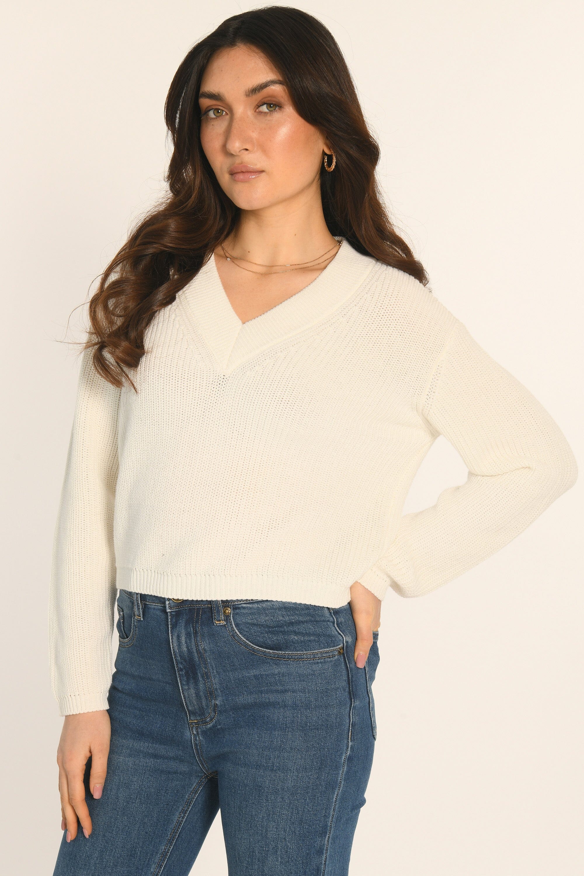 PULL COL V - BLANC - ARVID PULL KOOKAI Mode Kookai