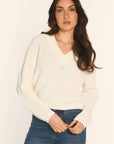 PULL COL V - BLANC - ARVID PULL KOOKAI Mode Kookai