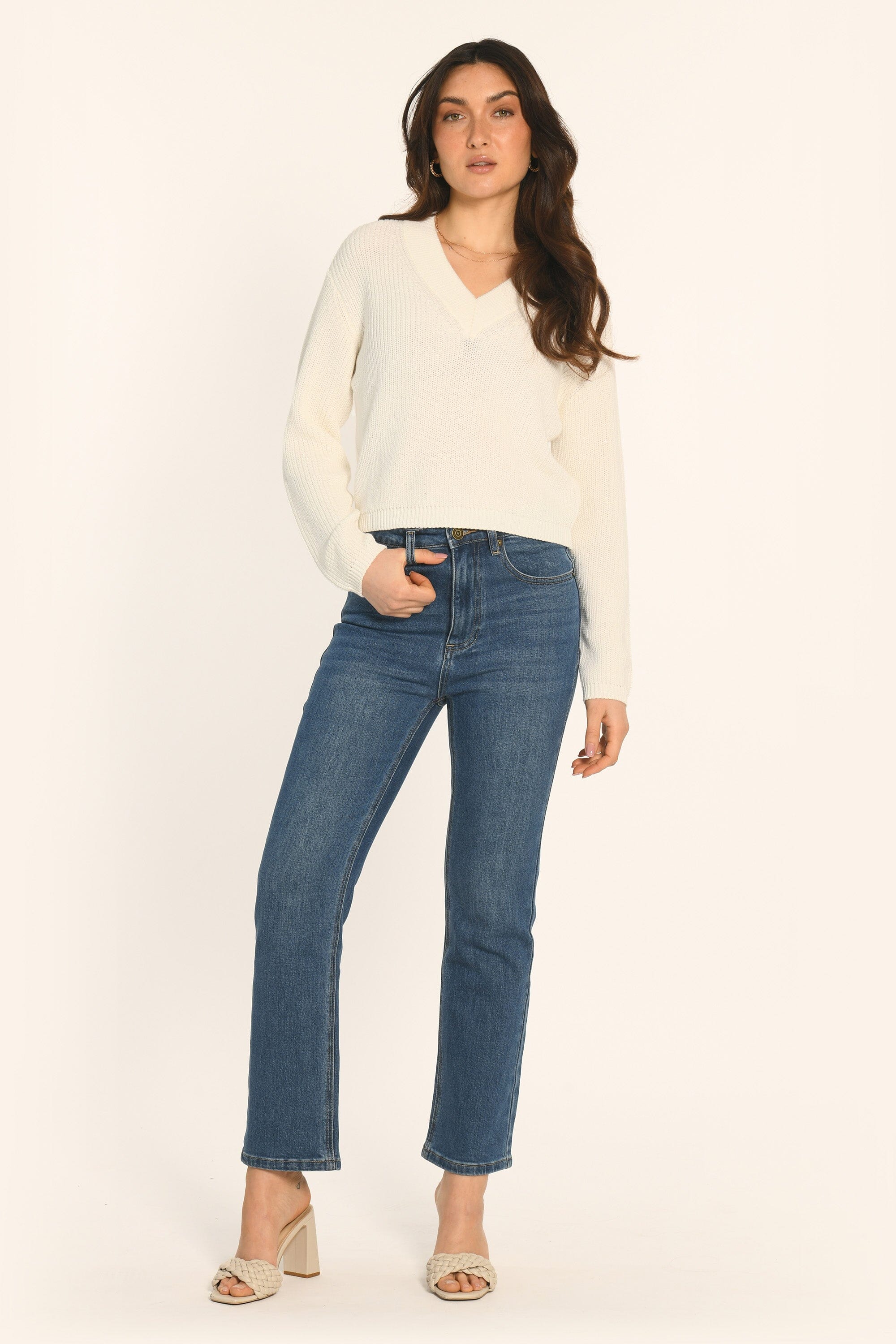 PULL COL V - BLANC - ARVID PULL KOOKAI Mode Kookai