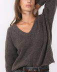 PULL COL V - BRUNO - BROWN PULL NEW KOOKAI Mode Kookai