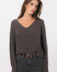 PULL COL V - BRUNO - BROWN PULL NEW KOOKAI Mode Kookai