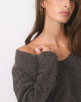 PULL COL V - BRUNO - BROWN PULL NEW KOOKAI Mode Kookai