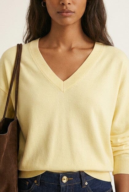 PULL COL V - D-CURT - JAUNE PULL NEW KOOKAI Mode Kookai