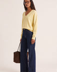 PULL COL V - D-CURT - JAUNE PULL NEW KOOKAI Mode Kookai