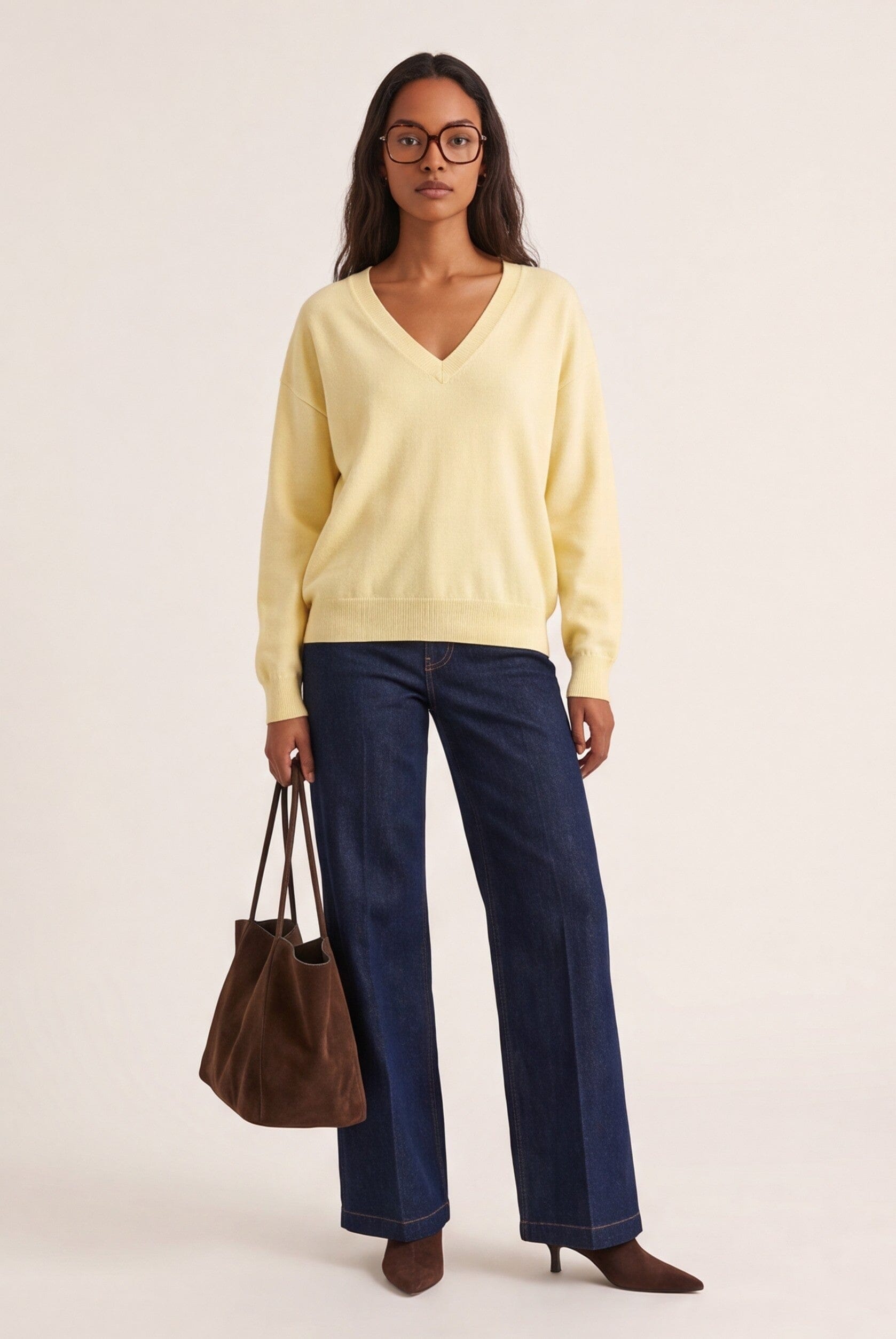 PULL COL V - D-CURT - JAUNE PULL NEW KOOKAI Mode Kookai