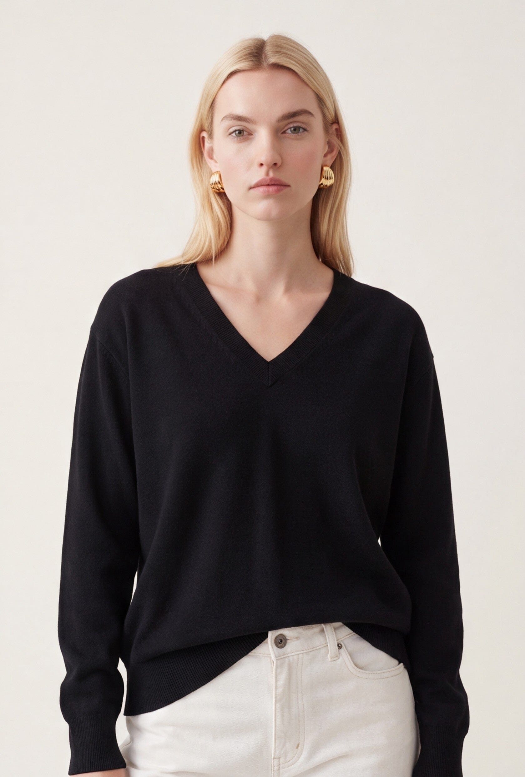 PULL COL V - D-CURT - NOIR PULL NEW KOOKAI Mode Kookai
