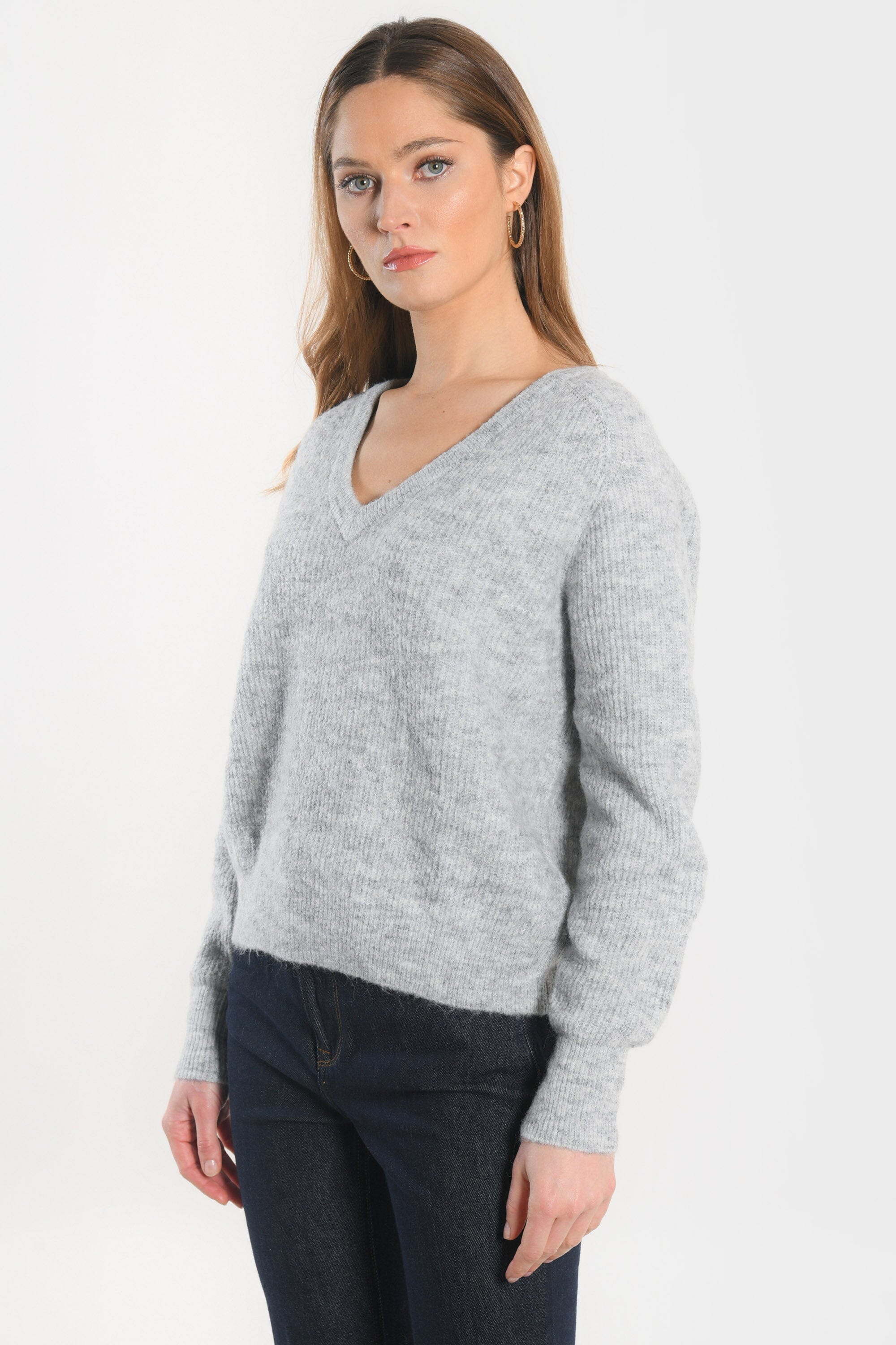 PULL COL V - DANNA - GRIS CHINE PULL KOOKAI Mode Kookai