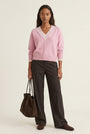 PULL COL V - DARI - ROSE/ECRU PULL NEW KOOKAI Mode Kookai