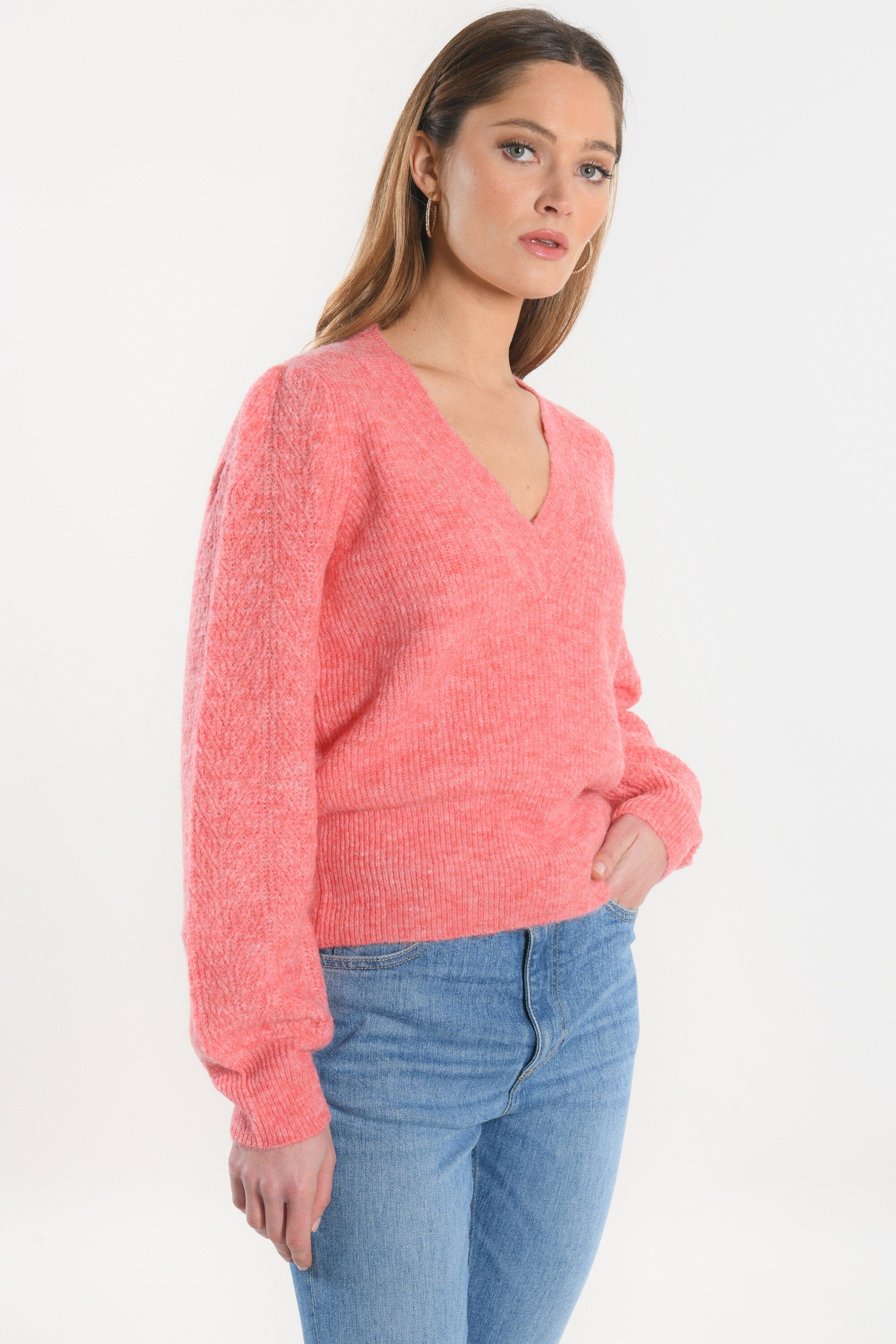 PULL COL V - DAYANA - RAPTUR ROSE PULL KOOKAI Mode Kookai