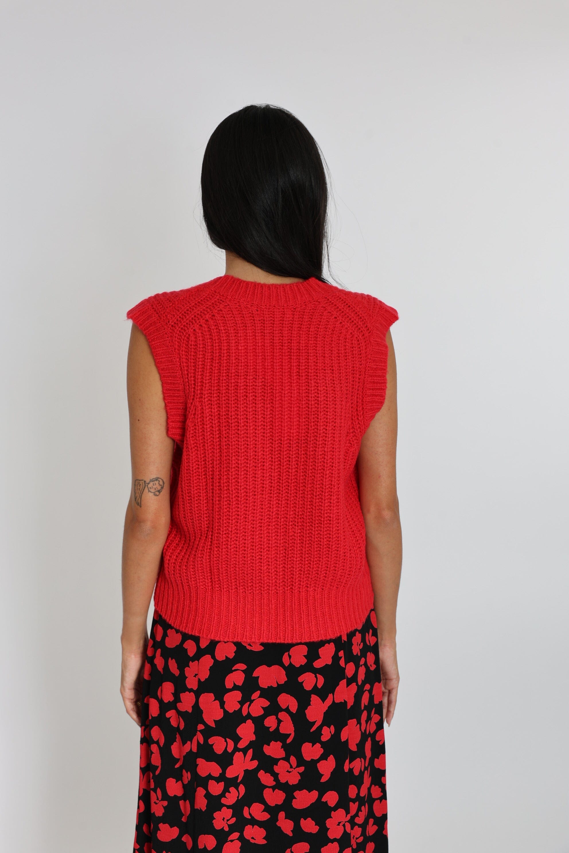 PULL COL V LANA ROUGE PULL KOOKAI Mode Kookai
