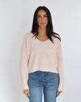 PULL COL V LIZA ROSE PALE PULL KOOKAI Mode Kookai