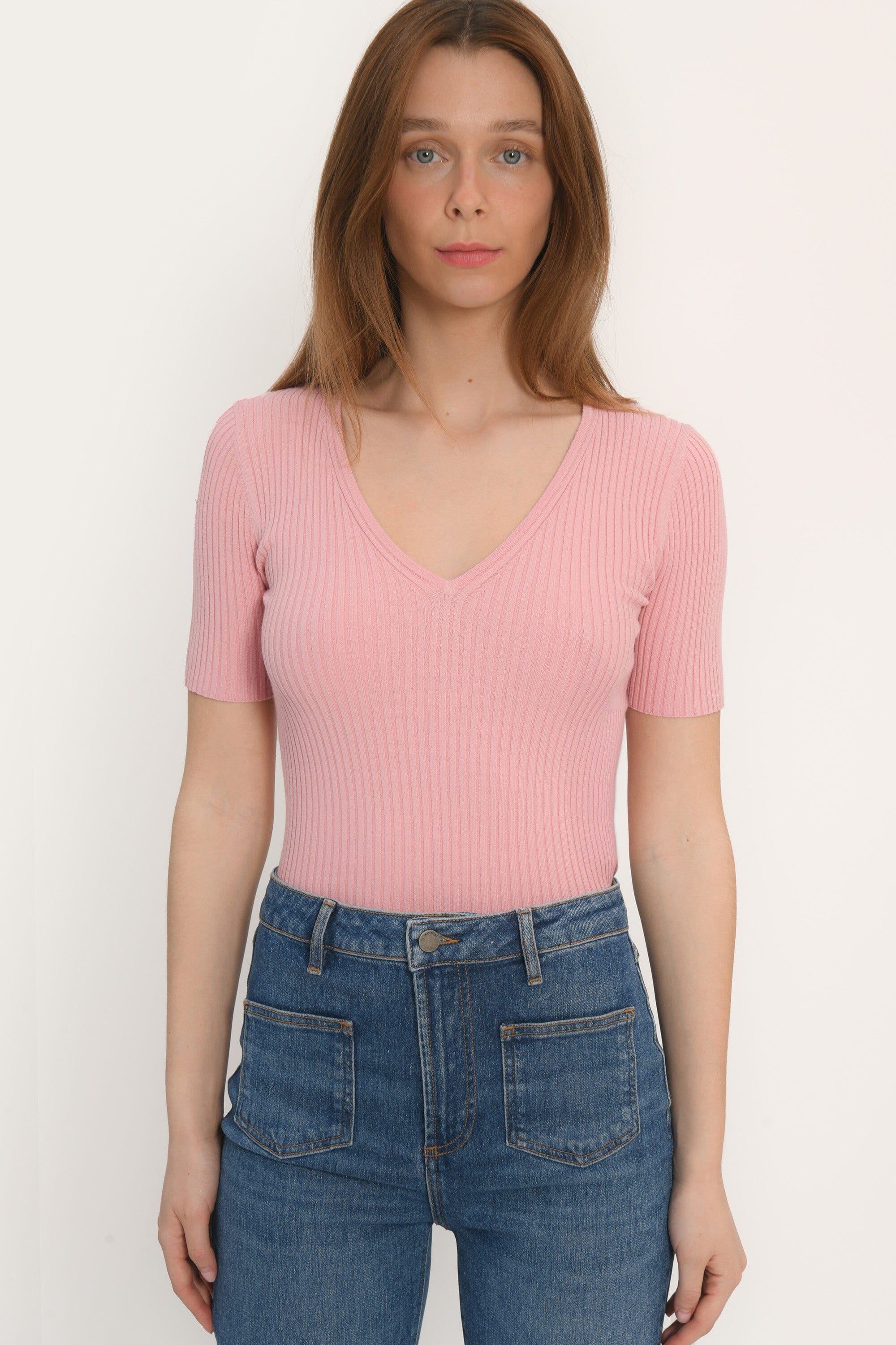 PULL COL V MANCHES COURTES - CANDY - ABBY PULL KOOKAI Mode Kookai