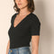 PULL COL V MANCHES COURTES - ÉCRU - ABBY PULL KOOKAI Mode Kookai