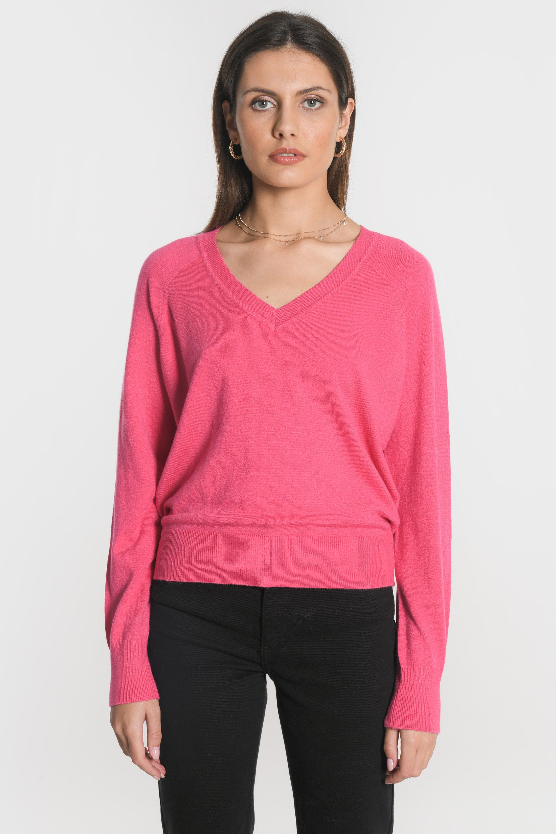 PULL COL V NOLWENN FUSCHIA PULL KOOKAI Mode Kookai