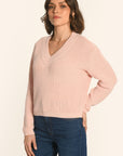 PULL COL V - ROSE PALE - ARVID PULL KOOKAI Mode Kookai