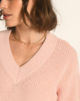 PULL COL V - ROSE PALE - ARVID PULL KOOKAI Mode Kookai