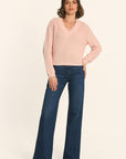 PULL COL V - ROSE PALE - ARVID PULL KOOKAI Mode Kookai