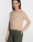 PULL COL V SANDRINE CAMEL PULL KOOKAI Mode Kookai
