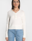 PULL COL V SANDRINE ECRU PULL KOOKAI Mode Kookai