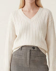 PULL COL V TORSADE - DARI - ECRU PULL NEW KOOKAI Mode Kookai