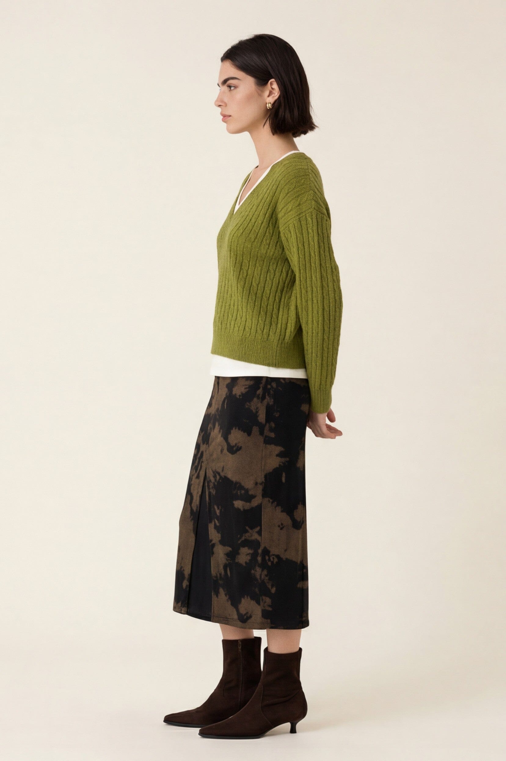 PULL COL V TORSADE - DARI - MATCHA PULL NEW KOOKAI Mode Kookai