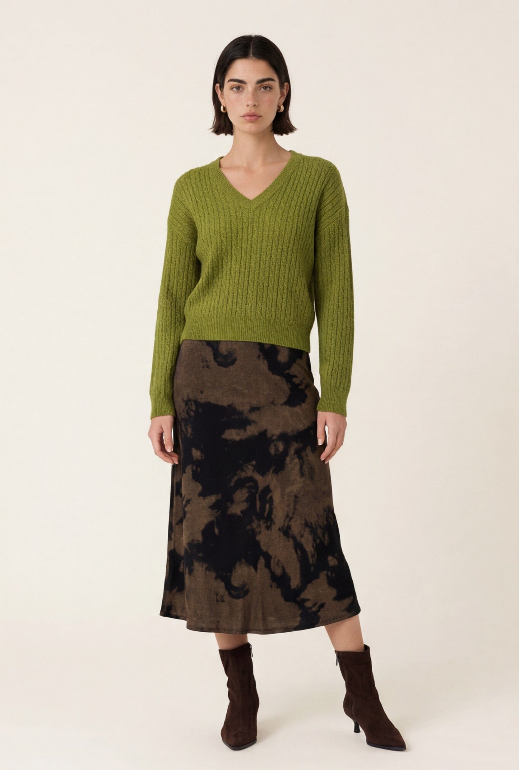 PULL COL V TORSADE - DARI - MATCHA PULL NEW KOOKAI Mode Kookai
