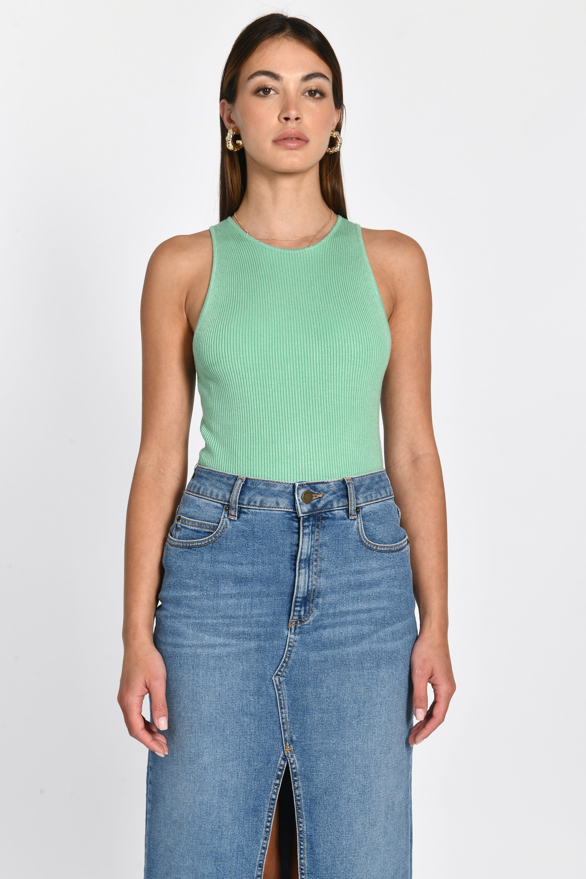 PULL DEBARDEUR COL ROND LOLITA GREEN PULL KOOKAI Mode Kookai