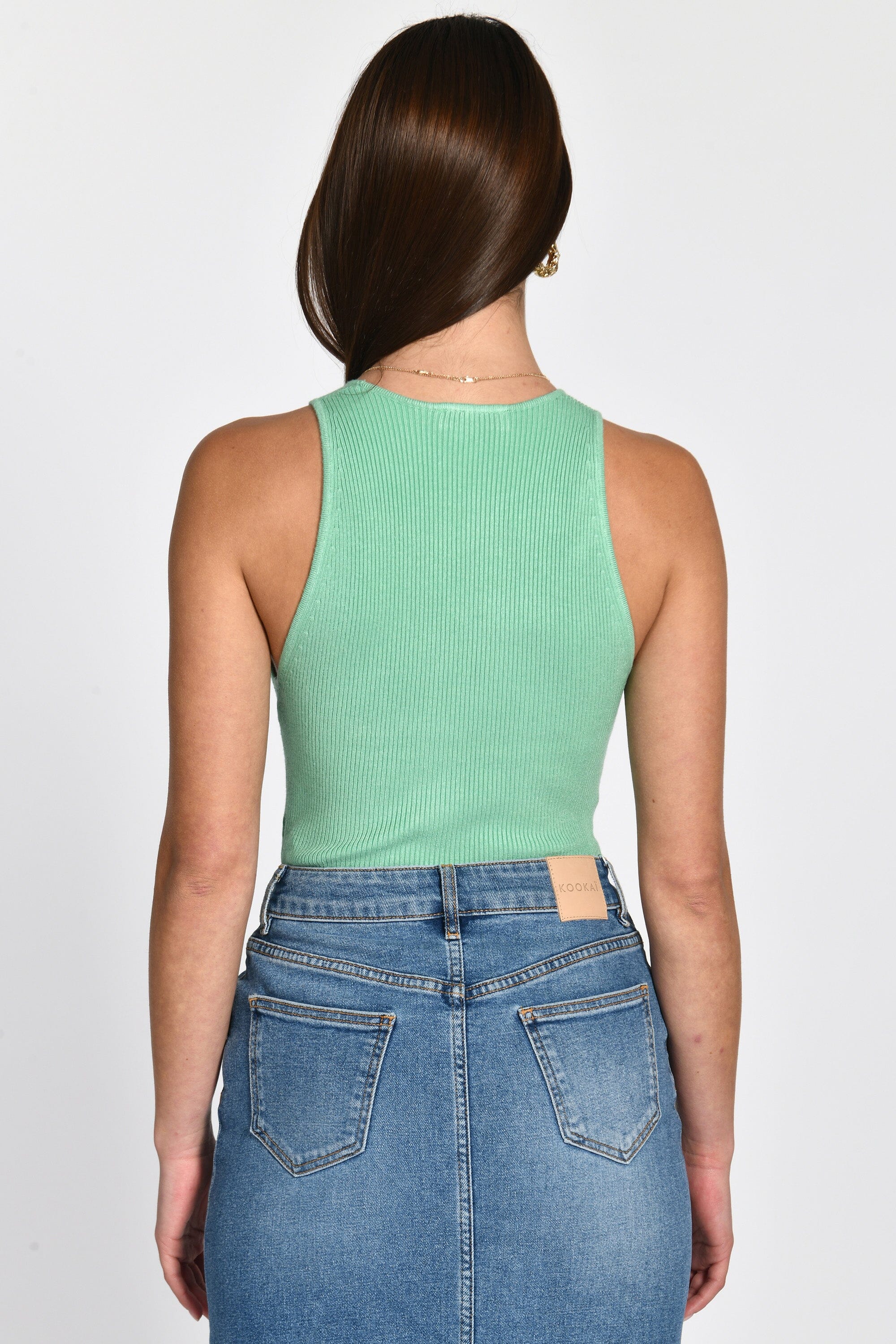 PULL DEBARDEUR COL ROND LOLITA GREEN PULL KOOKAI Mode Kookai
