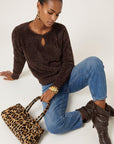 PULL DECOLLETE GOUTE - BELEN - CHOCOLAT PULL NEW KOOKAI Mode Kookai