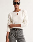 PULL DECOLLETE GOUTE - BELEN - ECRU PULL NEW KOOKAI Mode Kookai