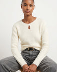 PULL DECOLLETE GOUTE - BELEN - ECRU PULL NEW KOOKAI Mode Kookai