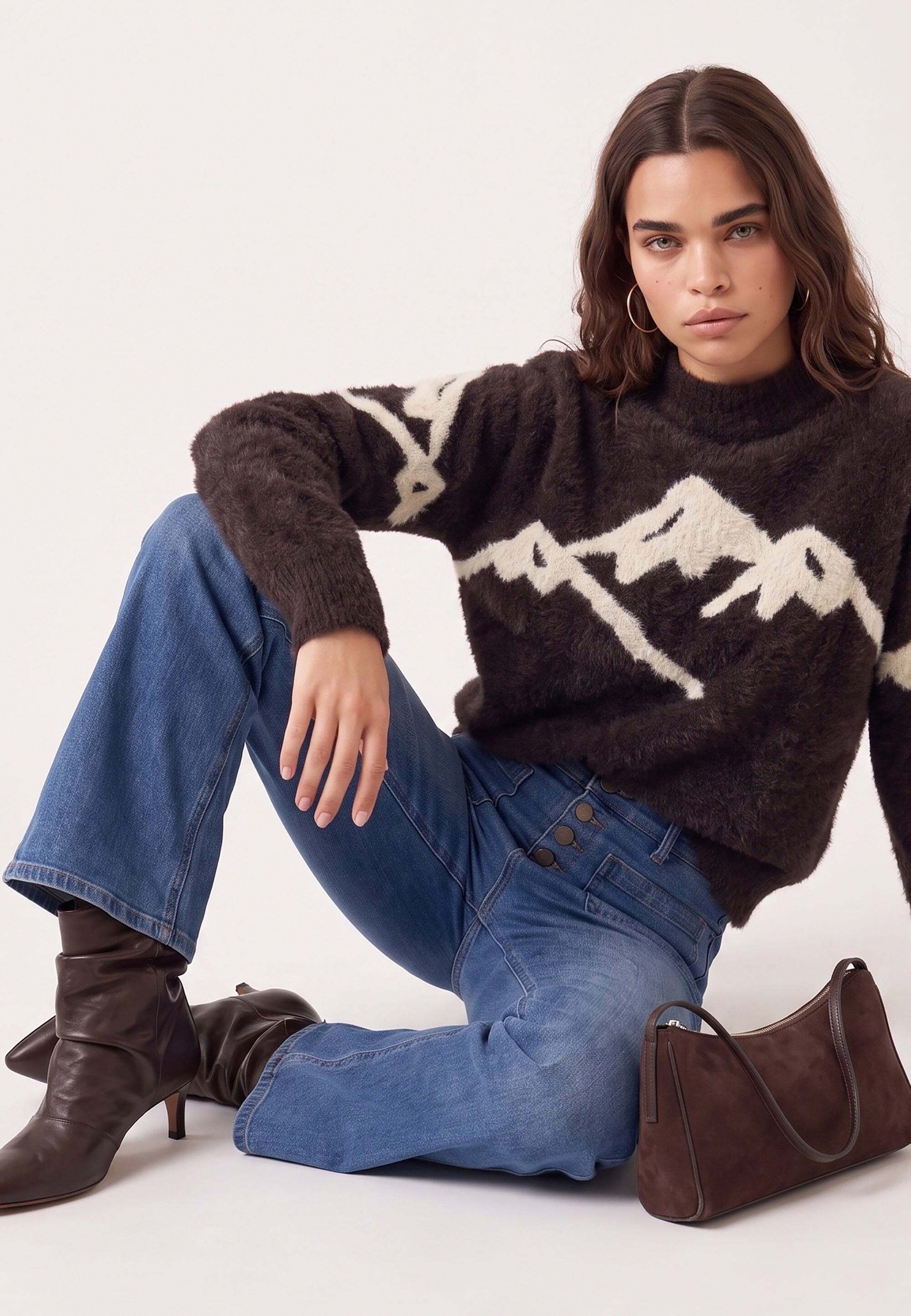 PULL FANTAISIE - BELEN - CHOCO/ECRU PULL NEW KOOKAI Mode Kookai