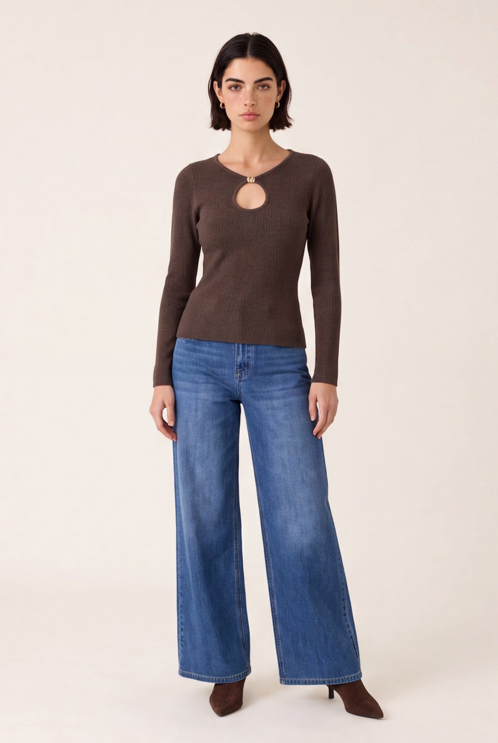 PULL FANTAISIE - DARYL - BROWN PULL NEW KOOKAI Mode Kookai