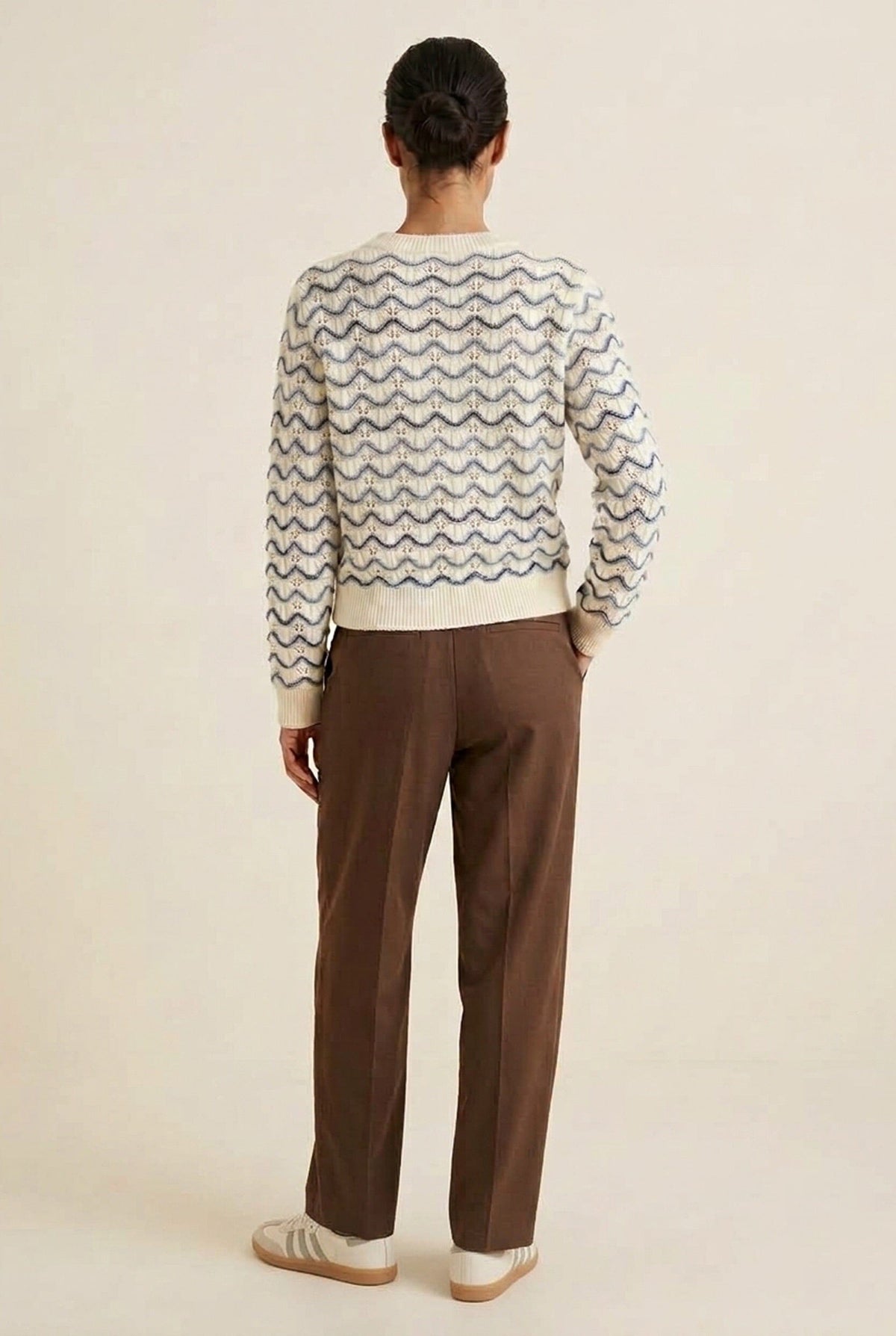 PULL FANTAISIE - DIANE - ECRU/MARINE PULL NEW KOOKAI Mode Kookai