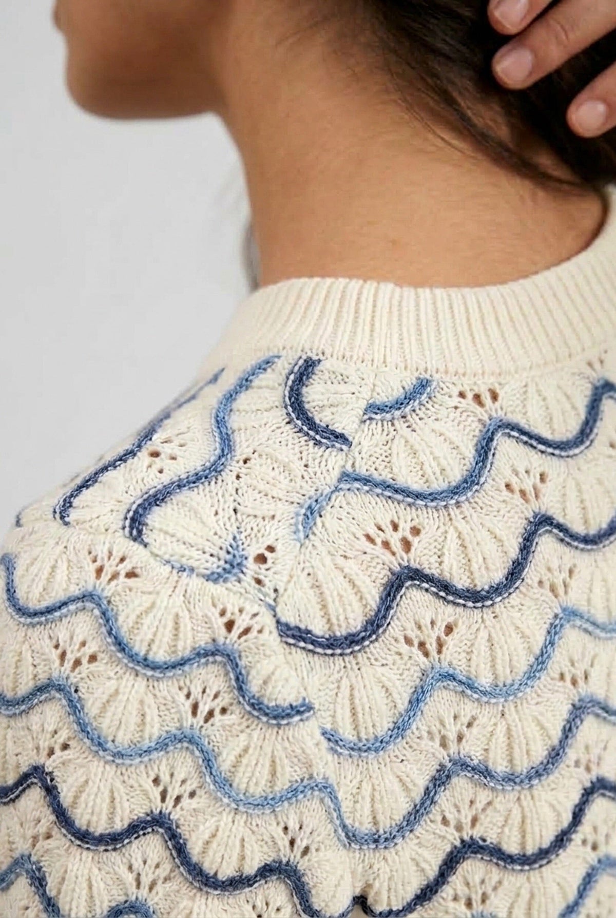 PULL FANTAISIE - DIANE - ECRU/MARINE PULL NEW KOOKAI Mode Kookai