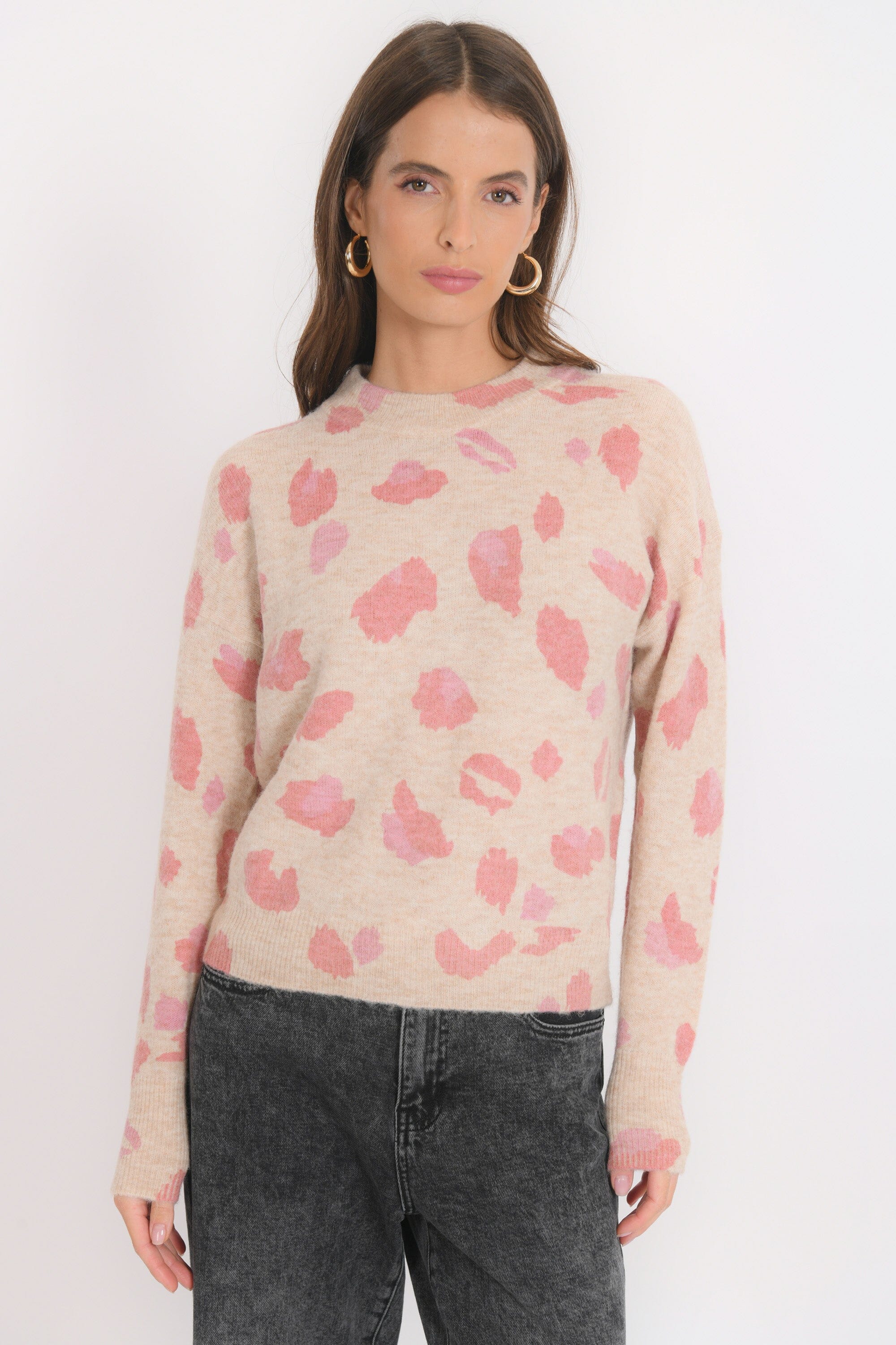 PULL IMPRIME - BROOK - BEIGE PULL NEW KOOKAI Mode Kookai