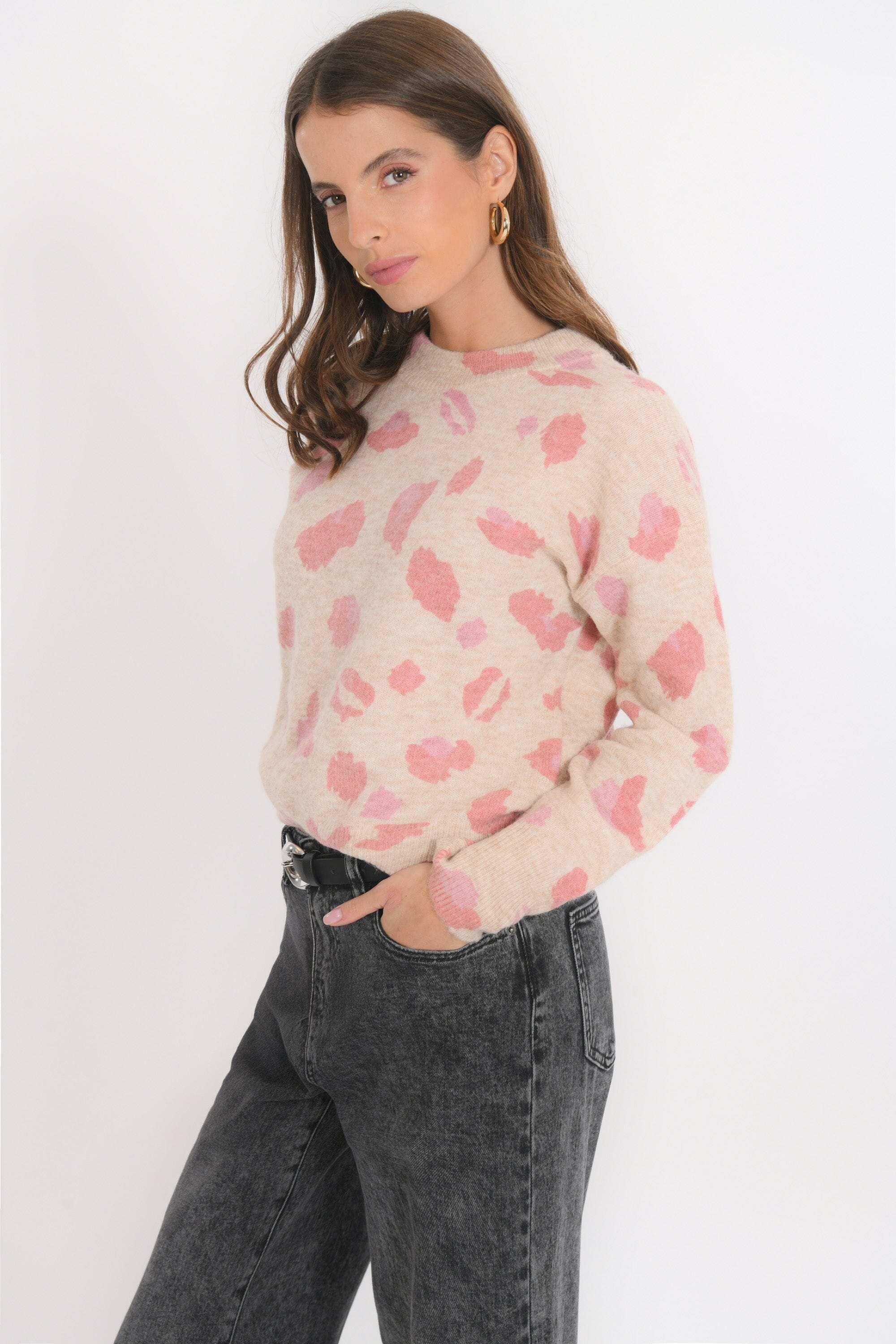 PULL IMPRIME - BROOK - BEIGE PULL NEW KOOKAI Mode Kookai