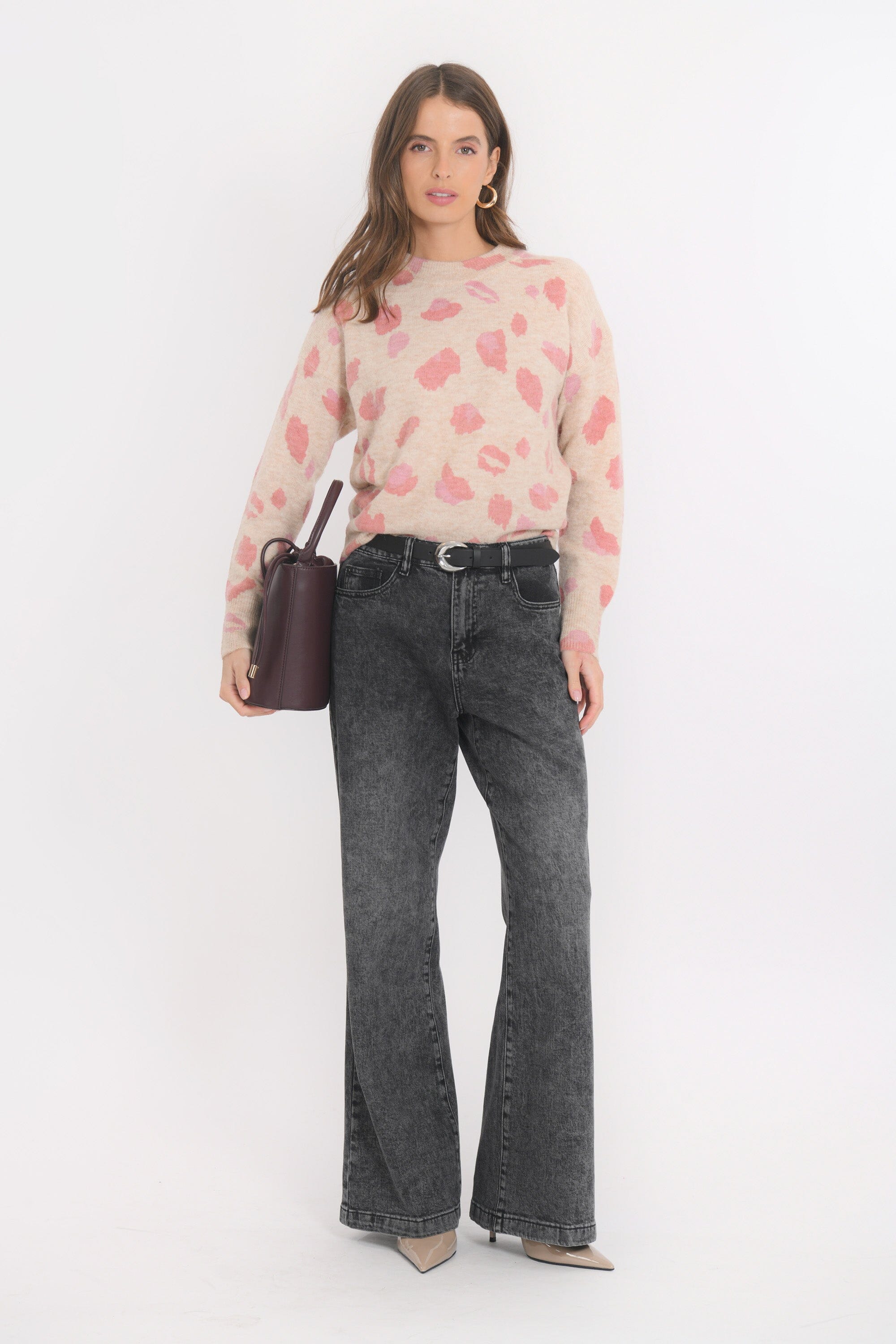 PULL IMPRIME - BROOK - BEIGE PULL NEW KOOKAI Mode Kookai