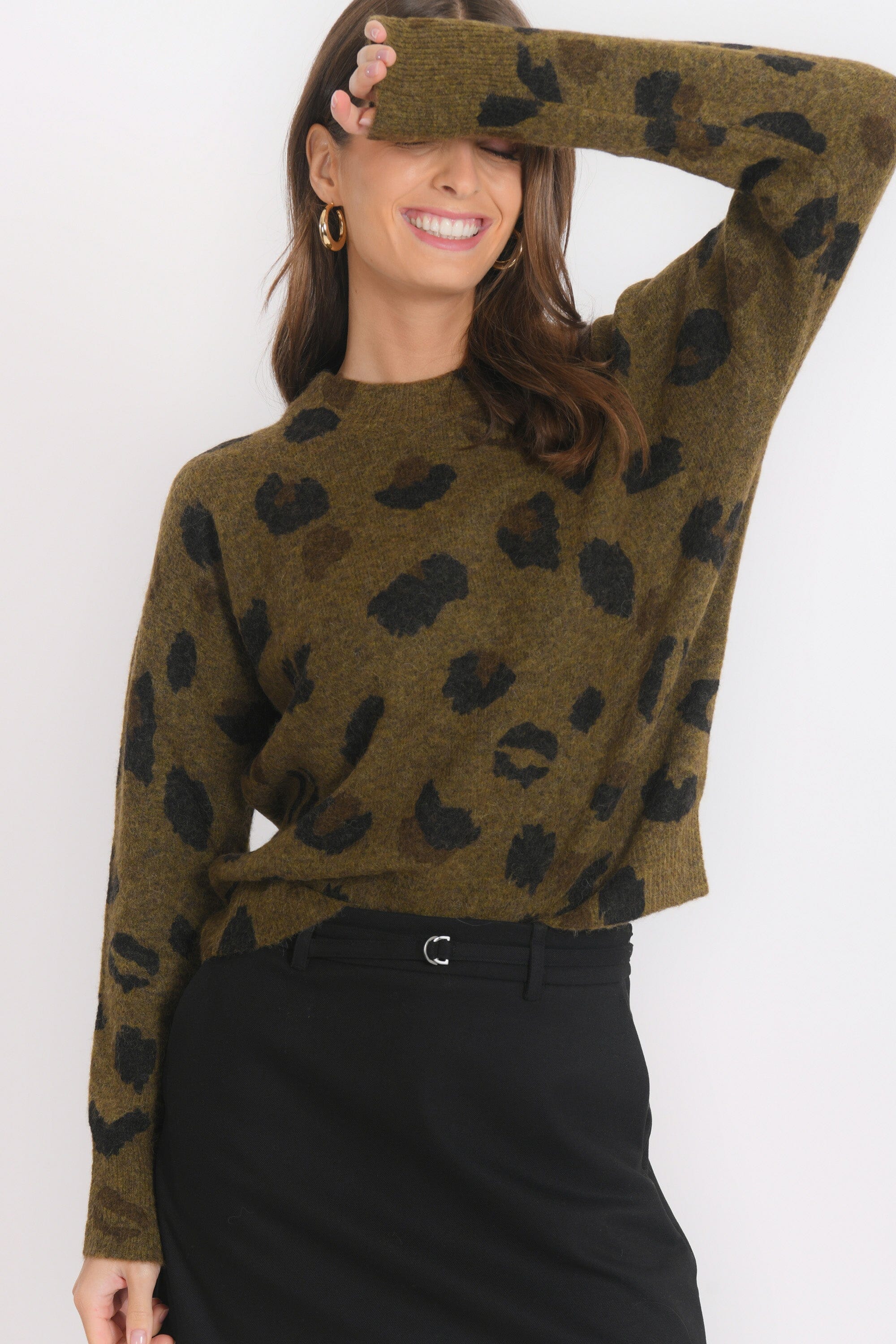 PULL IMPRIME - BROOK - KHAKI PULL NEW KOOKAI Mode Kookai