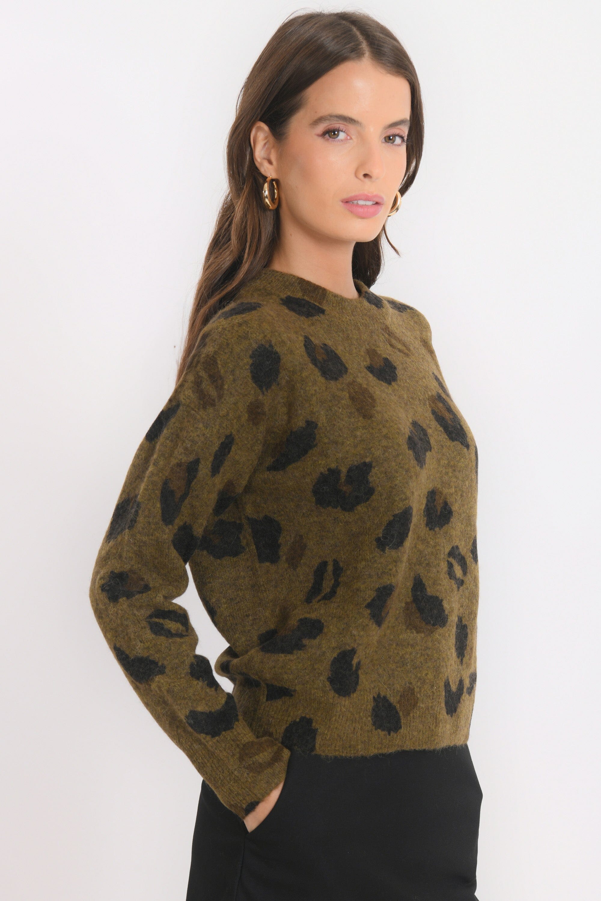 PULL IMPRIME - BROOK - KHAKI PULL NEW KOOKAI Mode Kookai