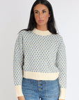 PULL JACQUARD ALICE BEIGE/BLEU PULL NEW KOOKAI Mode Kookai